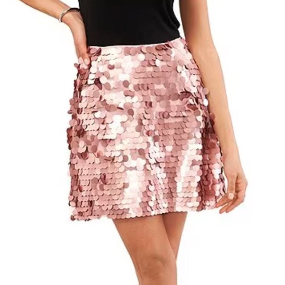 1. State Pink Sequin Embellished Mini Skirt in Candy Pink - M